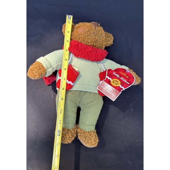 Hallmark 2002 Christmas Teddy Mittens Plush Bear 12” Holiday Stuffed Toy -5Z - Picture 5 of 8